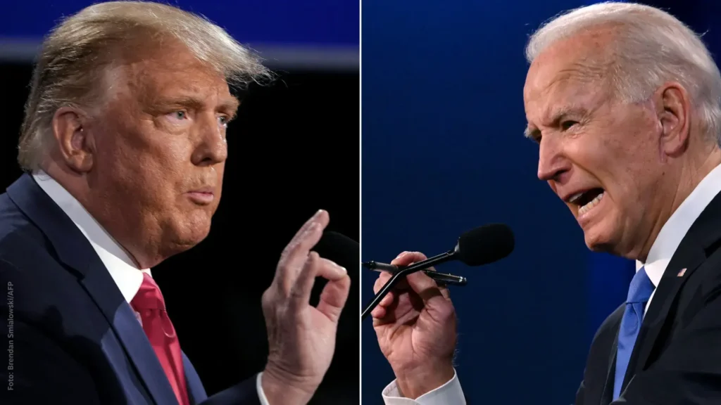 Biden e Trump: debate será histórico por alguns motivos, entre eles o fato de ser a primeira vez que dois presidentes se encontram
